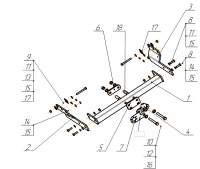 Фаркоп 3982-F Oris на Ford Transit 2006-2014 без ступеньки. Без выреза в бампере. Тип шара: F. Нагрузки: 2800/120 кг, масса фаркопа 18,7 кг (без электрики в комплекте) от магазина ФаркопРос